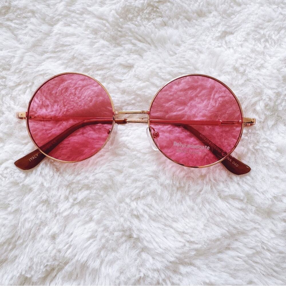 Harper Pink Round Lens Sunglasses - Picture 2 of 10
